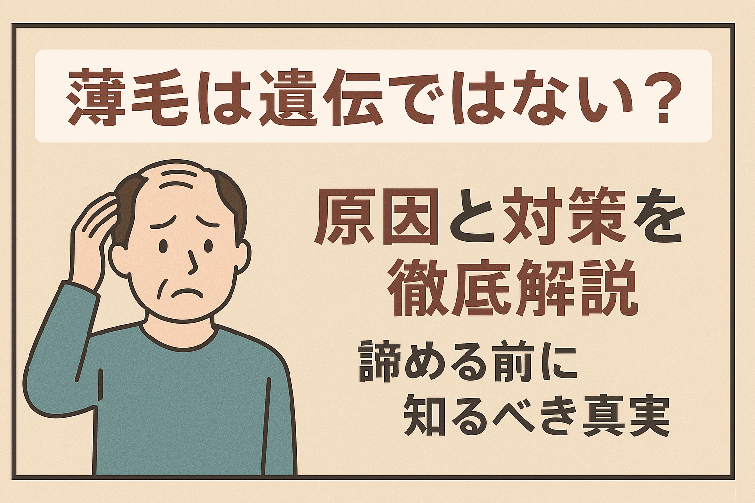 【薄毛は遺伝ではない？】原因と対策
