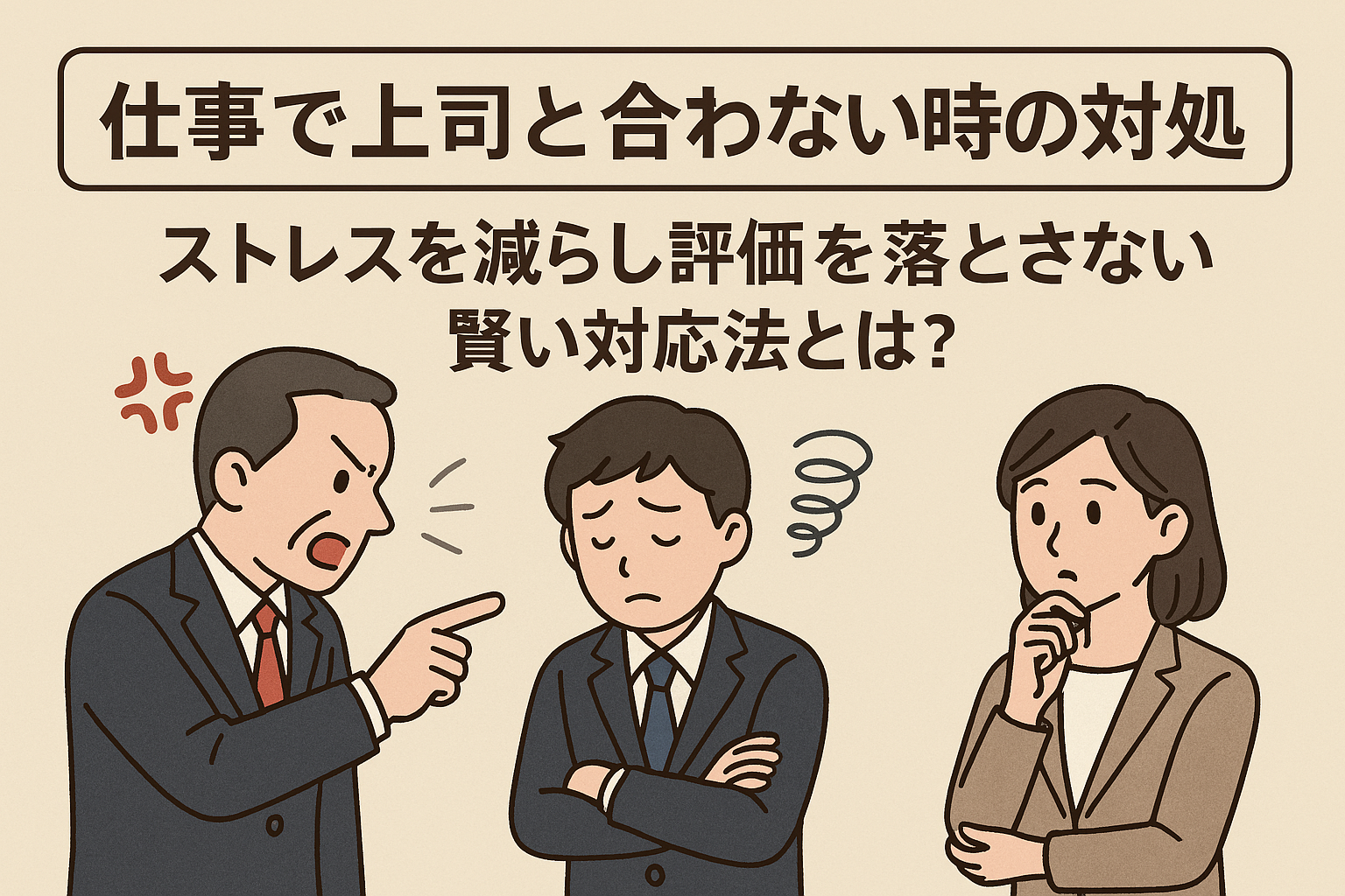 ストレスを減らし上司から評価を落とさない対応法
