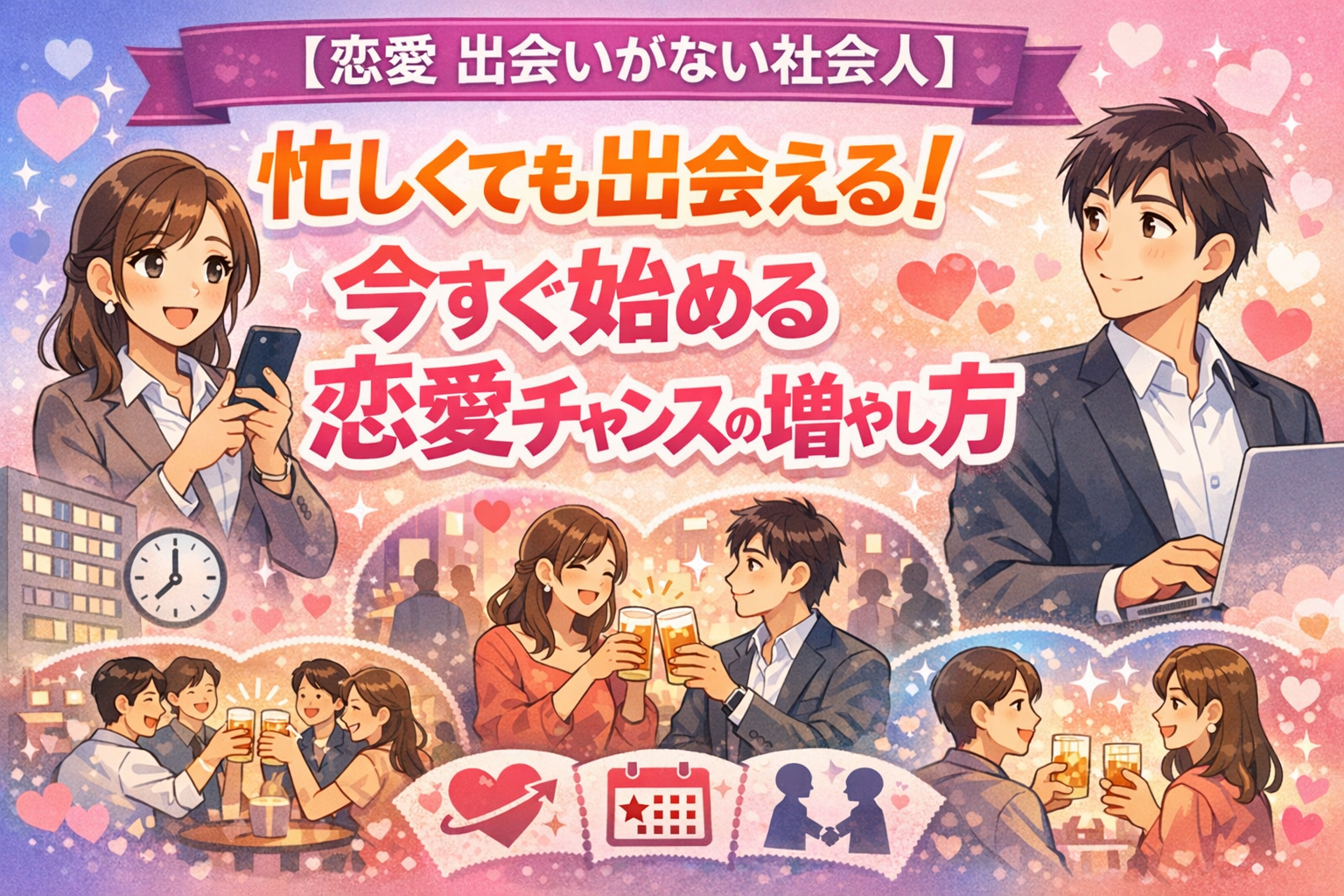 忙しくても出会える！恋愛チャンスの増やし方